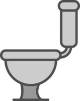 baño línea lleno escala de grises icono diseño vector