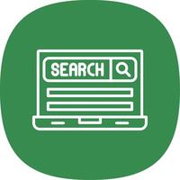 Search Engine Line Curve Icon Design vector