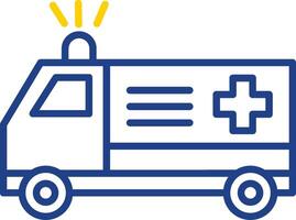 Ambulance Line Two Colour Icon Design vector