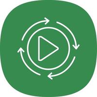 Rotation Line Curve Icon Design vector