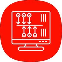 TimeLine Curve Multi Circle Line Curve Icon Design vector