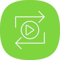 Replay Line Curve Icon Design vector