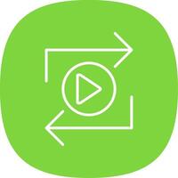 Replay Line Curve Icon Design vector