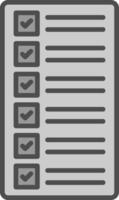 List Line Filled Greyscale Icon Design vector