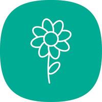 Flower Line Curve Icon Design vector