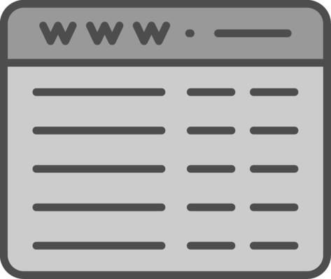 Web Programming Line Filled Greyscale Icon Design