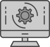 Software Line Filled Greyscale Icon Design vector