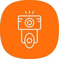 Camera Flash Line Curve Icon Design vector