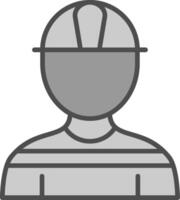 Architect Line Filled Greyscale Icon Design vector