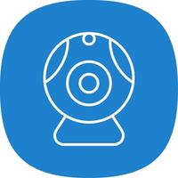 Web camera Line Curve Icon Design vector