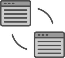 Refactoring Line Filled Greyscale Icon Design vector