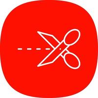 Cut Line Curve Icon Design vector