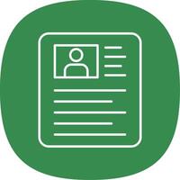 Portfolio Line Curve Icon Design vector