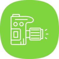 Photo Line Curve Icon Design vector