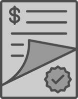 Approve Line Filled Greyscale Icon Design vector