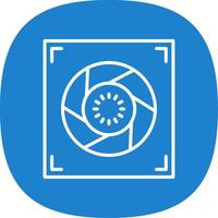 Aperture Line Curve Icon Design vector