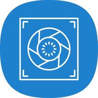 Aperture Line Curve Icon Design vector