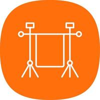 Chroma Line Curve Icon Design vector