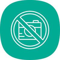 No Photo Line Curve Icon Design vector