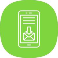 Mail Line Curve Icon Design vector