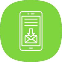 Mail Line Curve Icon Design vector