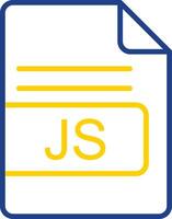 JS File Format Line Two Colour Icon Design vector