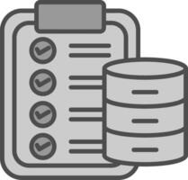 Checklist Line Filled Greyscale Icon Design vector