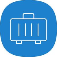 Suitcase Line Curve Icon Design vector