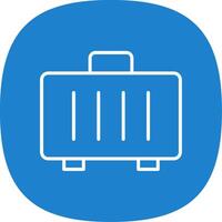 Suitcase Line Curve Icon Design vector