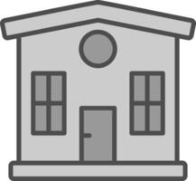 House Line Filled Greyscale Icon Design vector