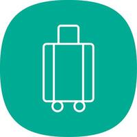 Luggage Line Curve Icon Design vector