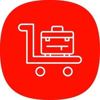 Trolley Line Curve Icon Design vector