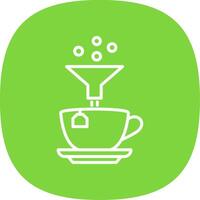 Coffee Filter Line Curve Icon Design vector