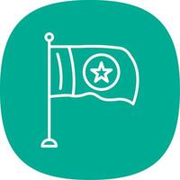 Flag Line Curve Icon Design vector