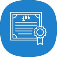 Certificate Line Curve Icon Design vector