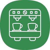 café máquina línea curva icono diseño vector