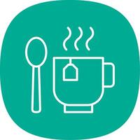 Coffee Cup Line Curve Icon Design vector