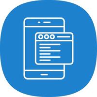 Smartphone Line Curve Icon Design vector