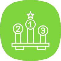 Leaderboard Line Curve Icon Design vector