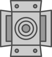 Lighting Line Filled Greyscale Icon Design vector
