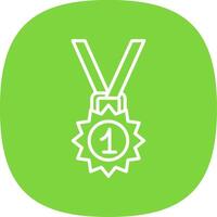 Medal Line Curve Icon Design vector
