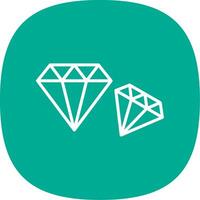 Diamond Line Curve Icon Design vector