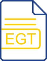 EGT File Format Line Two Colour Icon Design vector