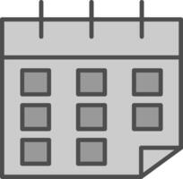 Calendar Line Filled Greyscale Icon Design vector