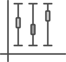 Box Plot Line Filled Greyscale Icon Design vector