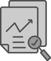 Data Quality Line Filled Greyscale Icon Design vector