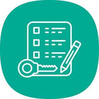 Contract Line Curve Icon Design vector