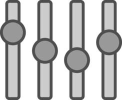 Sliders Line Filled Greyscale Icon Design vector