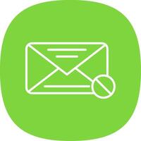 correo no deseado línea curva icono diseño vector