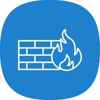 Firewall Line Curve Icon Design vector